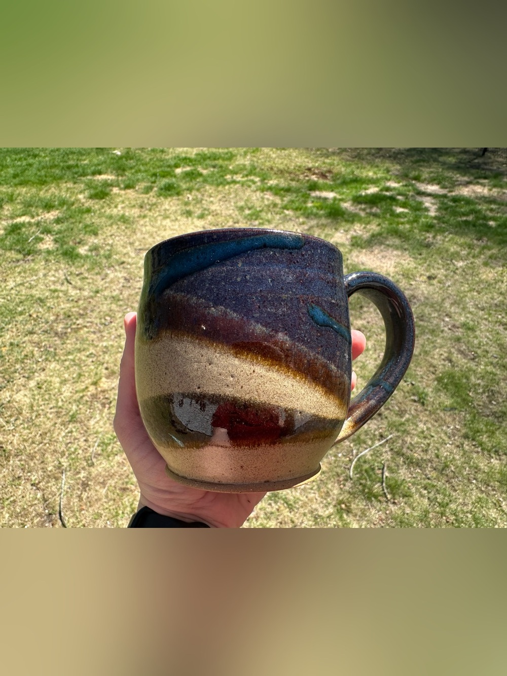 Handcrafted Ceramic Mug in Earth Tone Glaze
